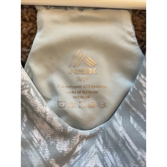 RBX Reebox 2pc Abstract Chevron Activewear Workout Yoga Running Set Women Small - Picture 11 of 11